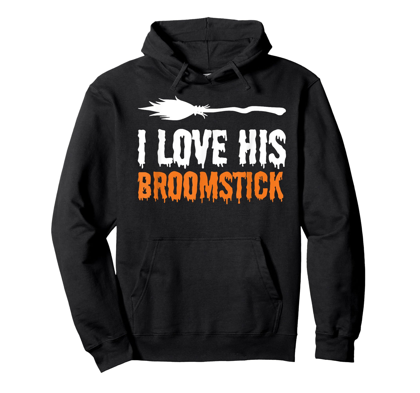 I Love His Broomstick I Love Her Pumpkins Halloween Couples T-Shirt