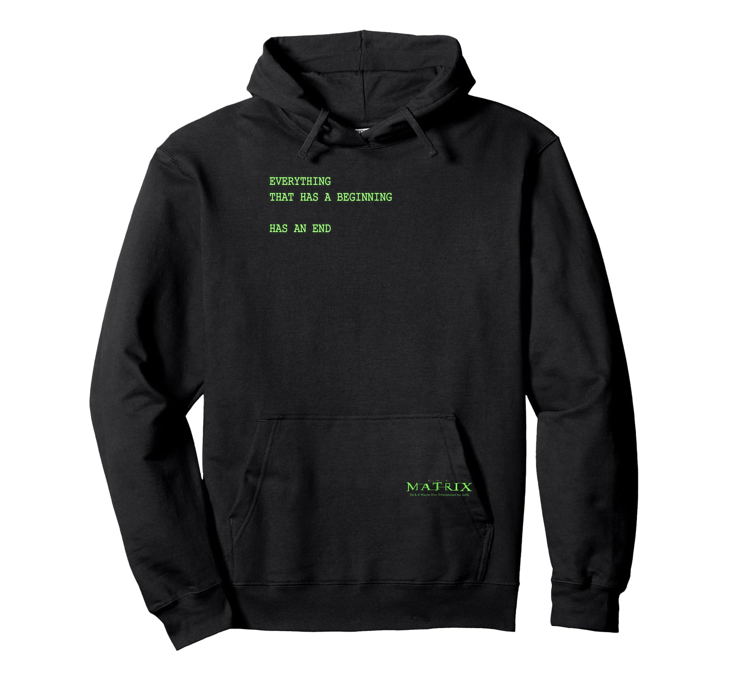 The Matrix Everything Has A Beginning Green Font T-Shirt
