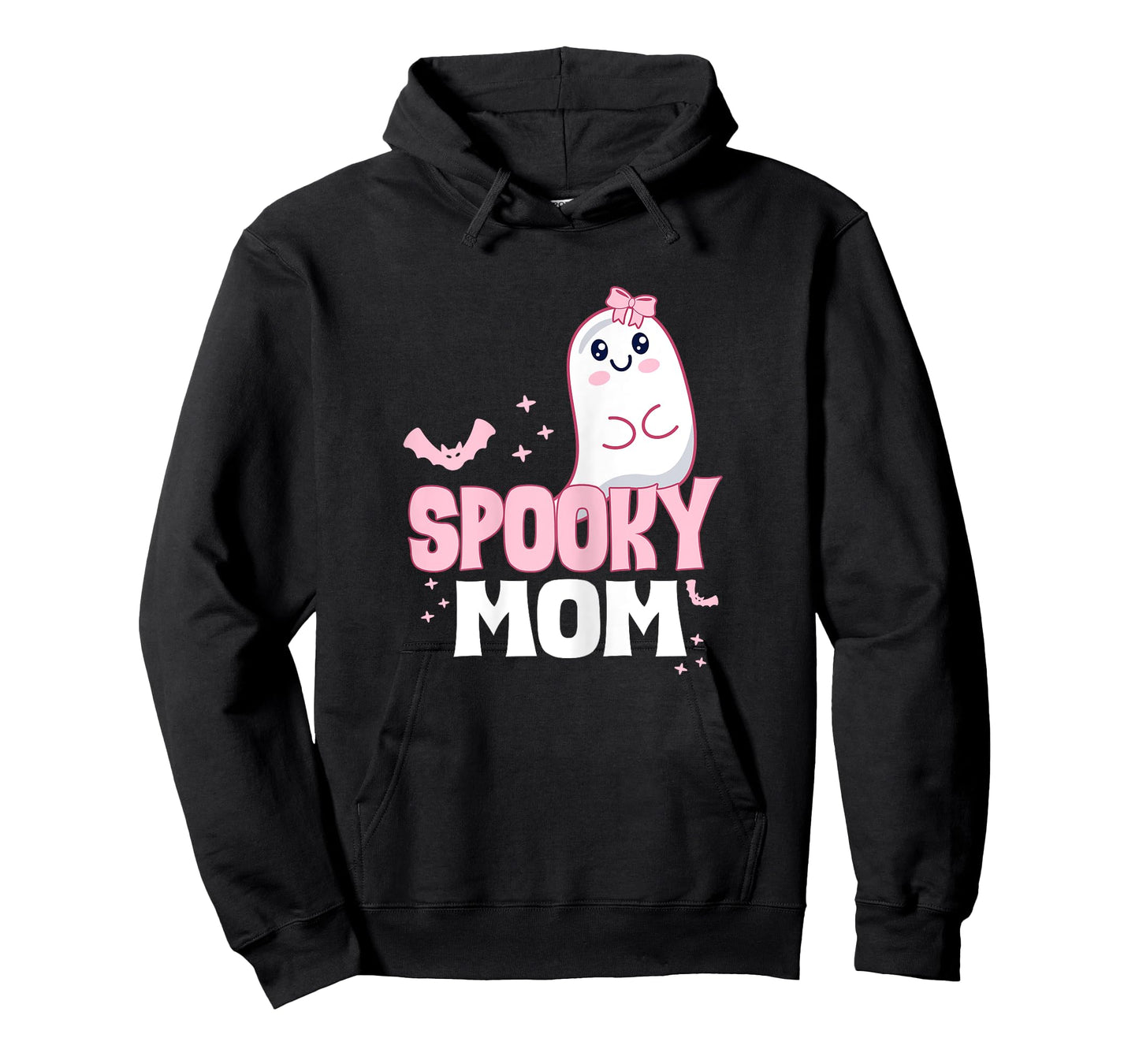 Spooky Mom Family Cute Pink White Ghost Boo Halloween T-Shirt