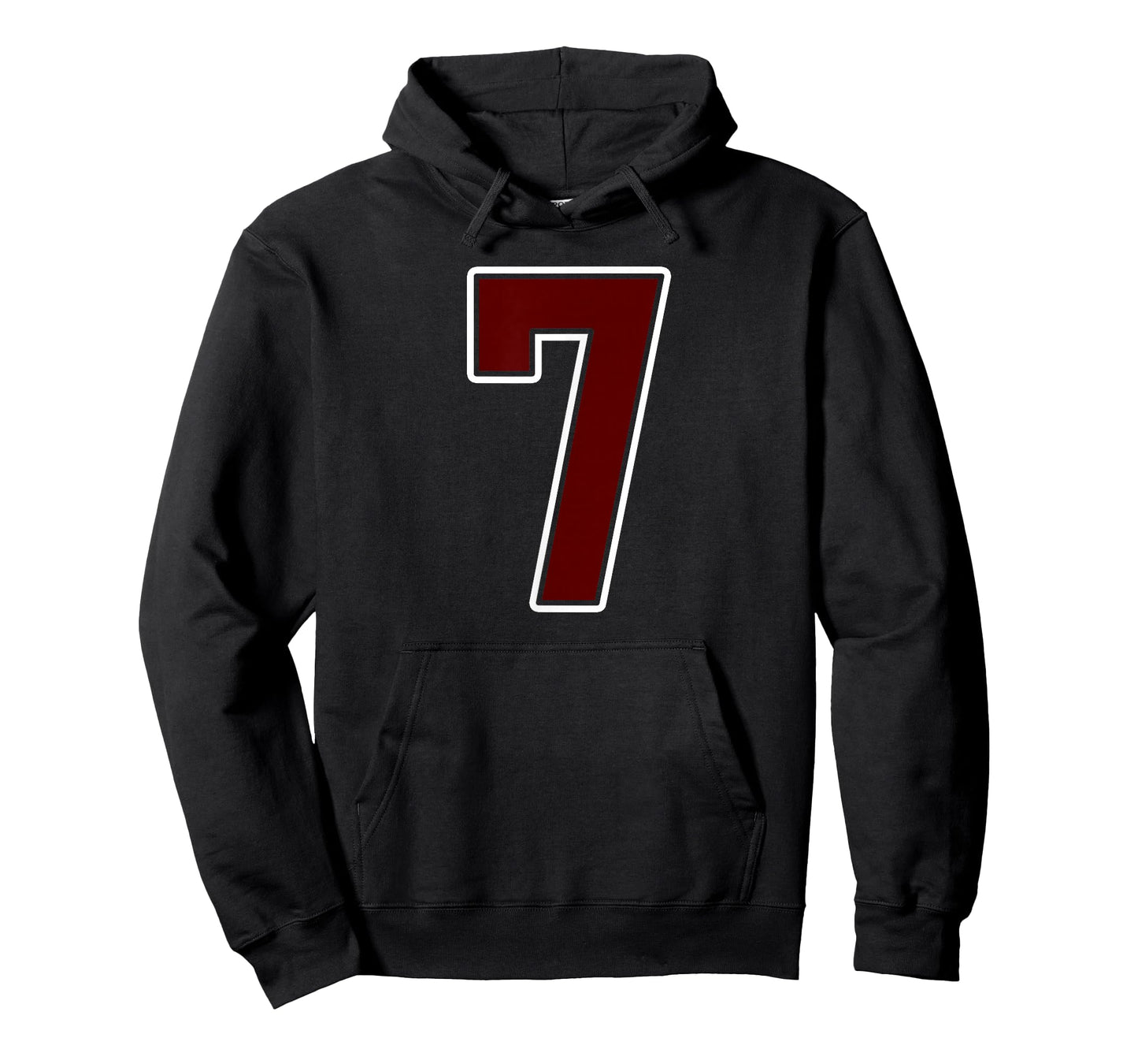 Maroon and White Number 7 Jersey Player Uniform #7 Fan T-Shirt