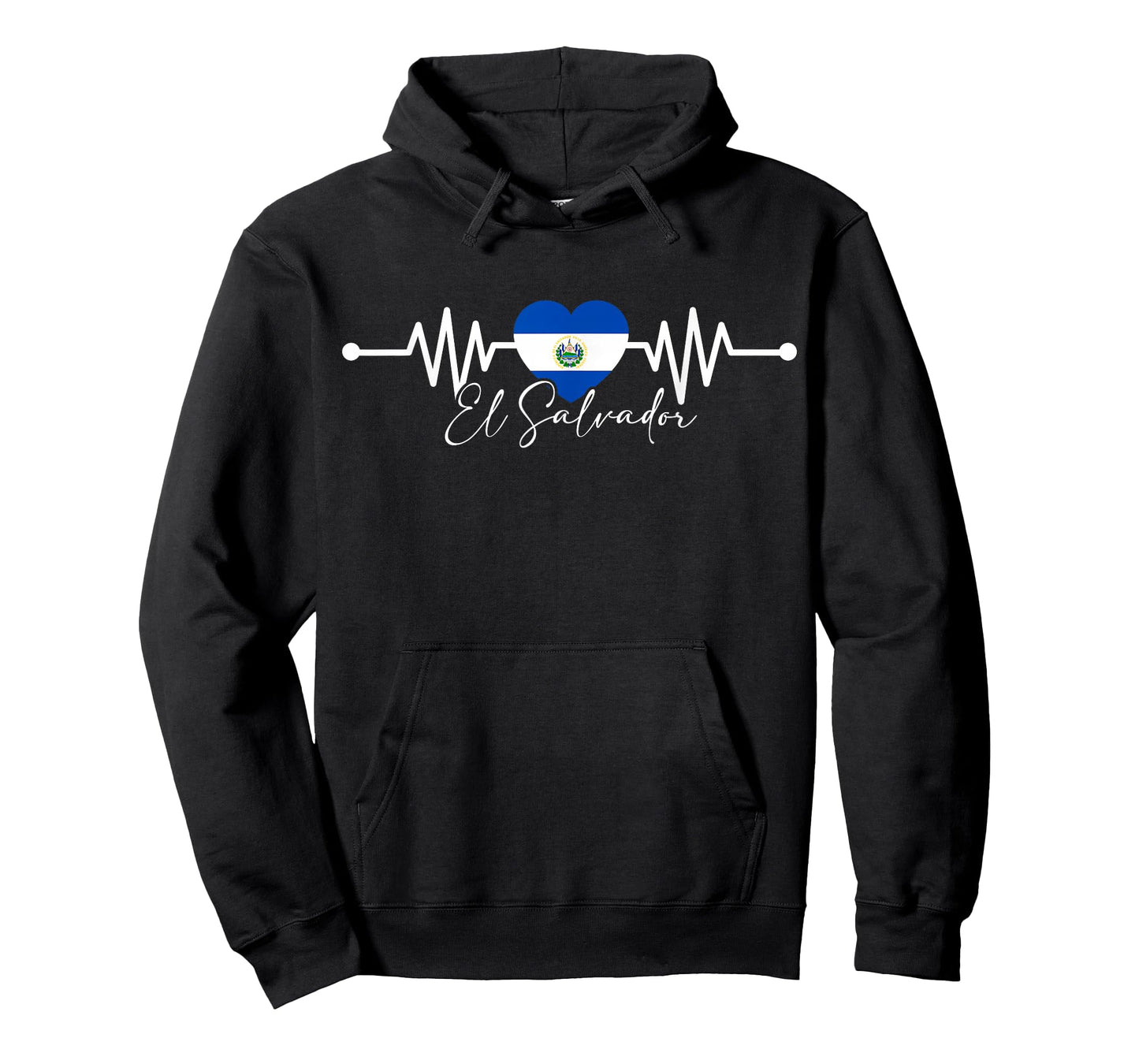 El Salvador Heritage Roots Heartbeat El Salvadoran Flag T-Shirt