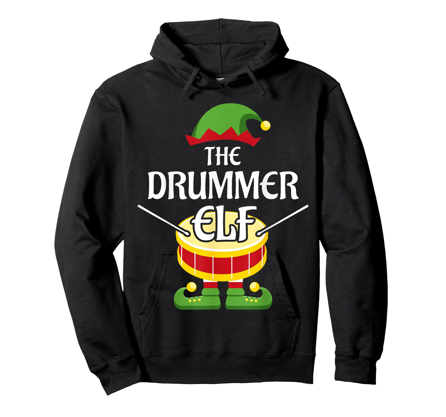 Drummer Elf Family Matching Group Christmas Drum T-Shirt