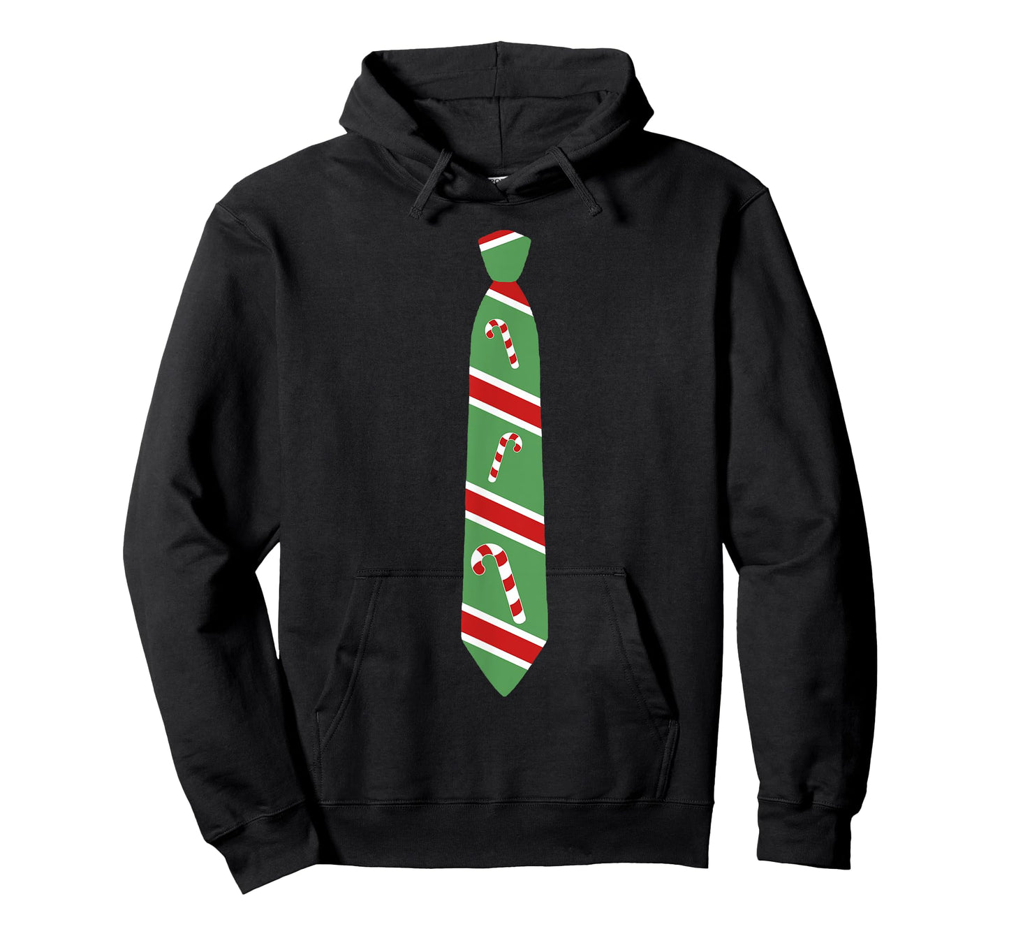 Funny Christmas Candy Cane Tie Holiday T-Shirt T-Shirt
