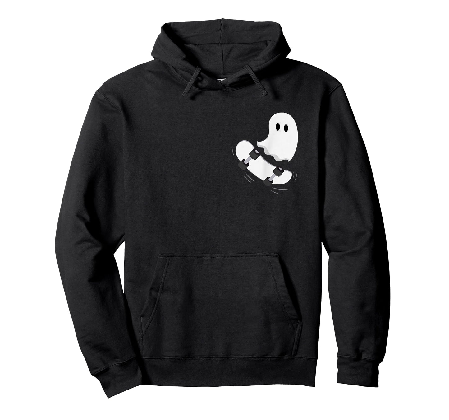 Ghost Skateboard Lazy Halloween Costume Funny Skateboarding T-Shirt