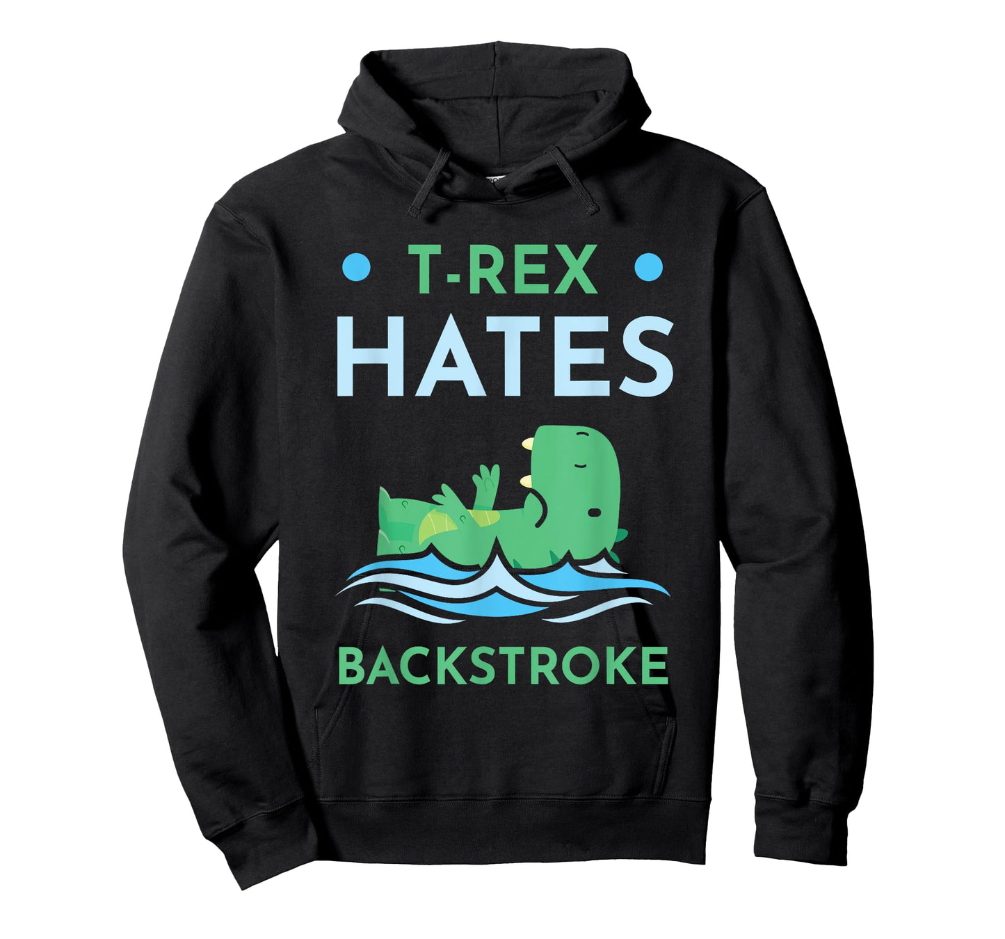 T-Rex Hates Backstroke Swimmer Funny Swimming Lovers T-Shirt