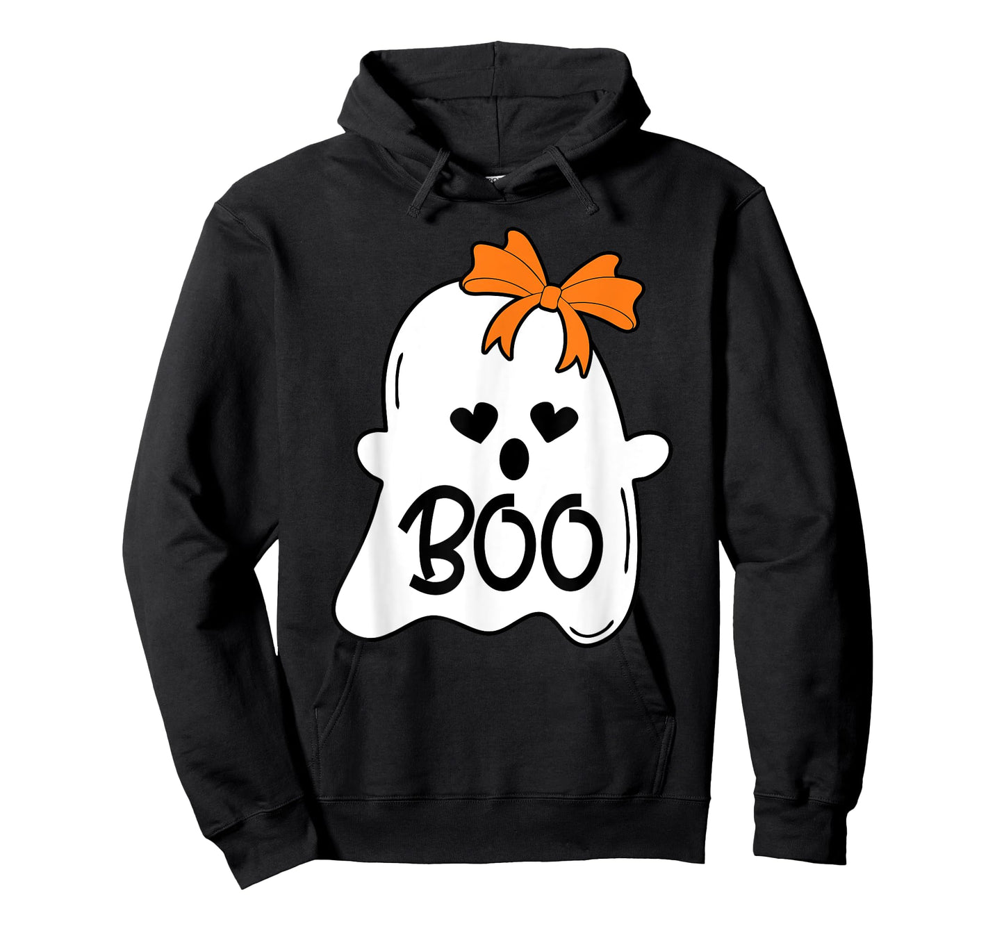 Ghost with Bow Boo Girls Halloween T-Shirt