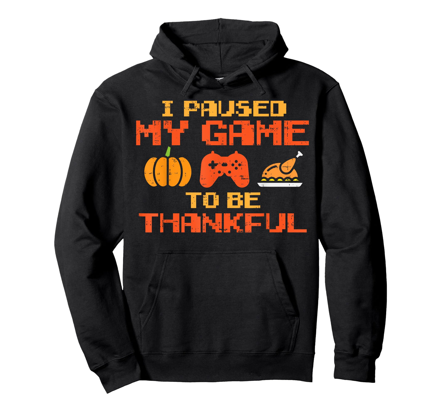 Paused My Game Thankful Video Gamer Boys Thanksgiving Men T-Shirt