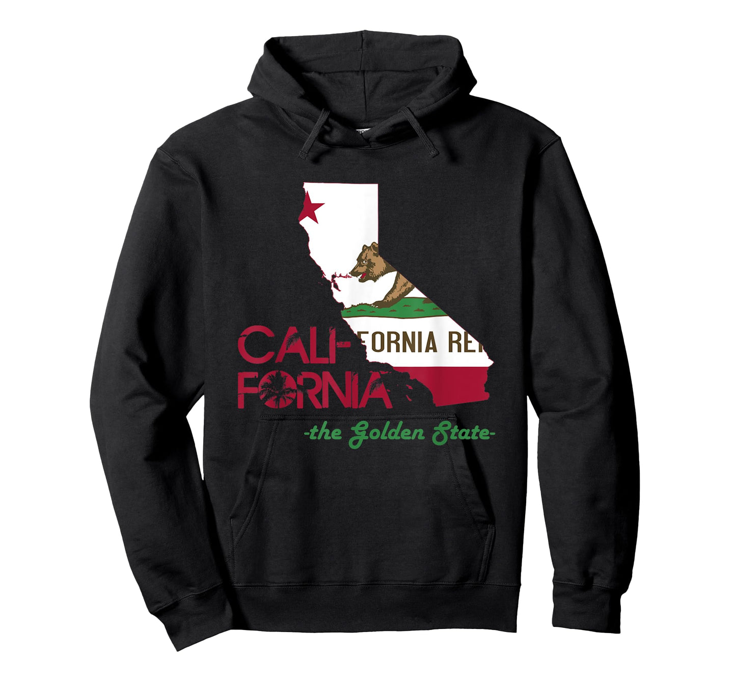 California State Flag Map T Shirt The Golden State T-Shirt