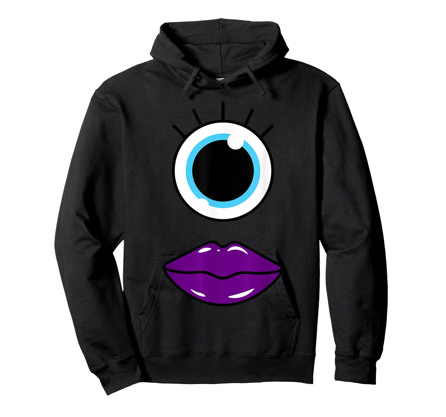 Funny Cute Goth Monster Face Eyeball Easy Halloween Costume T-Shirt