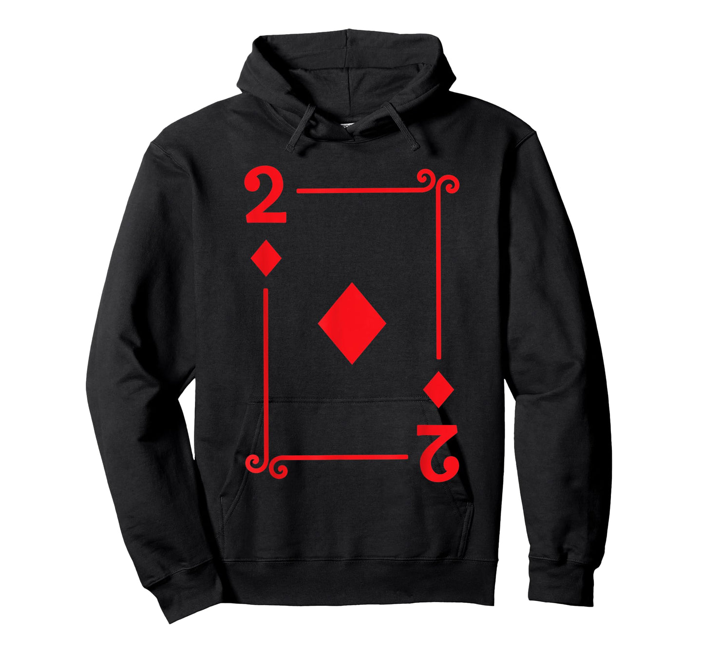 Playing Card Costume Tees - 2 Diamonds Card - Two Card T-Shirt