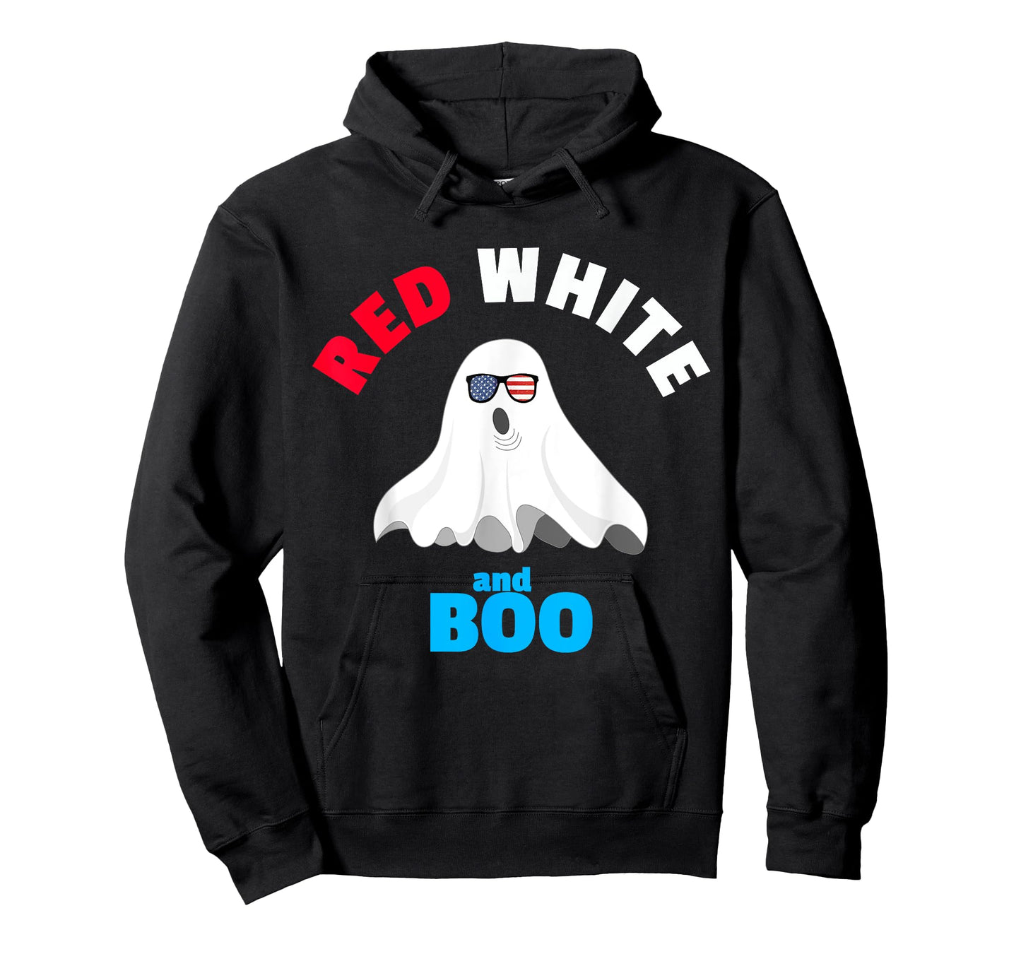 Red White and Boo - Funny American Ghost T-Shirt for Party