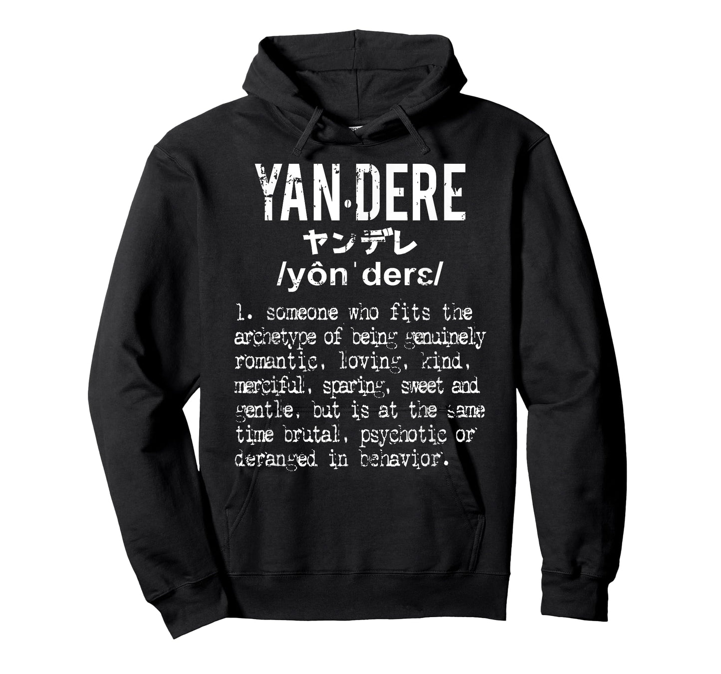 Distressed Yandere Definition T-Shirt - Dere Dere Tee T-Shirt