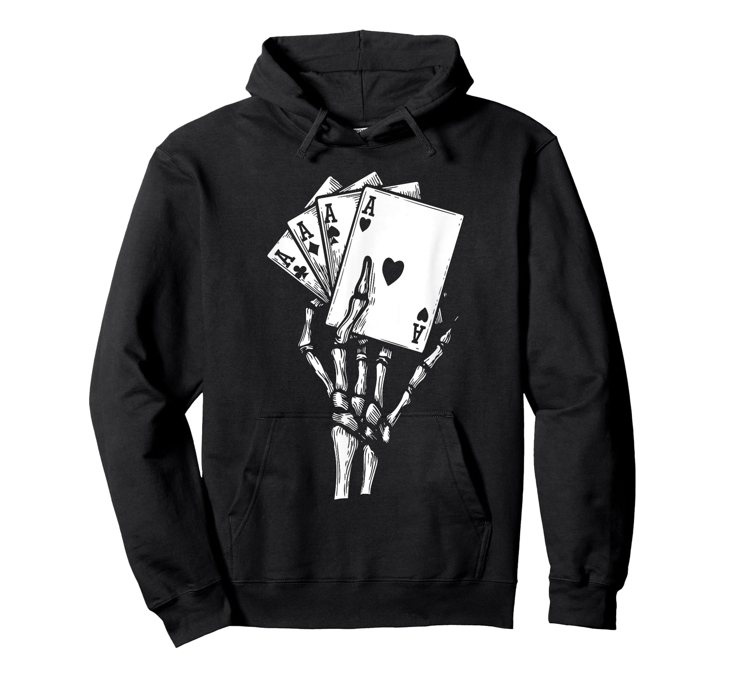 Skeleton Hand Playing Card Lazy Halloween Costume Poker T-Shirt