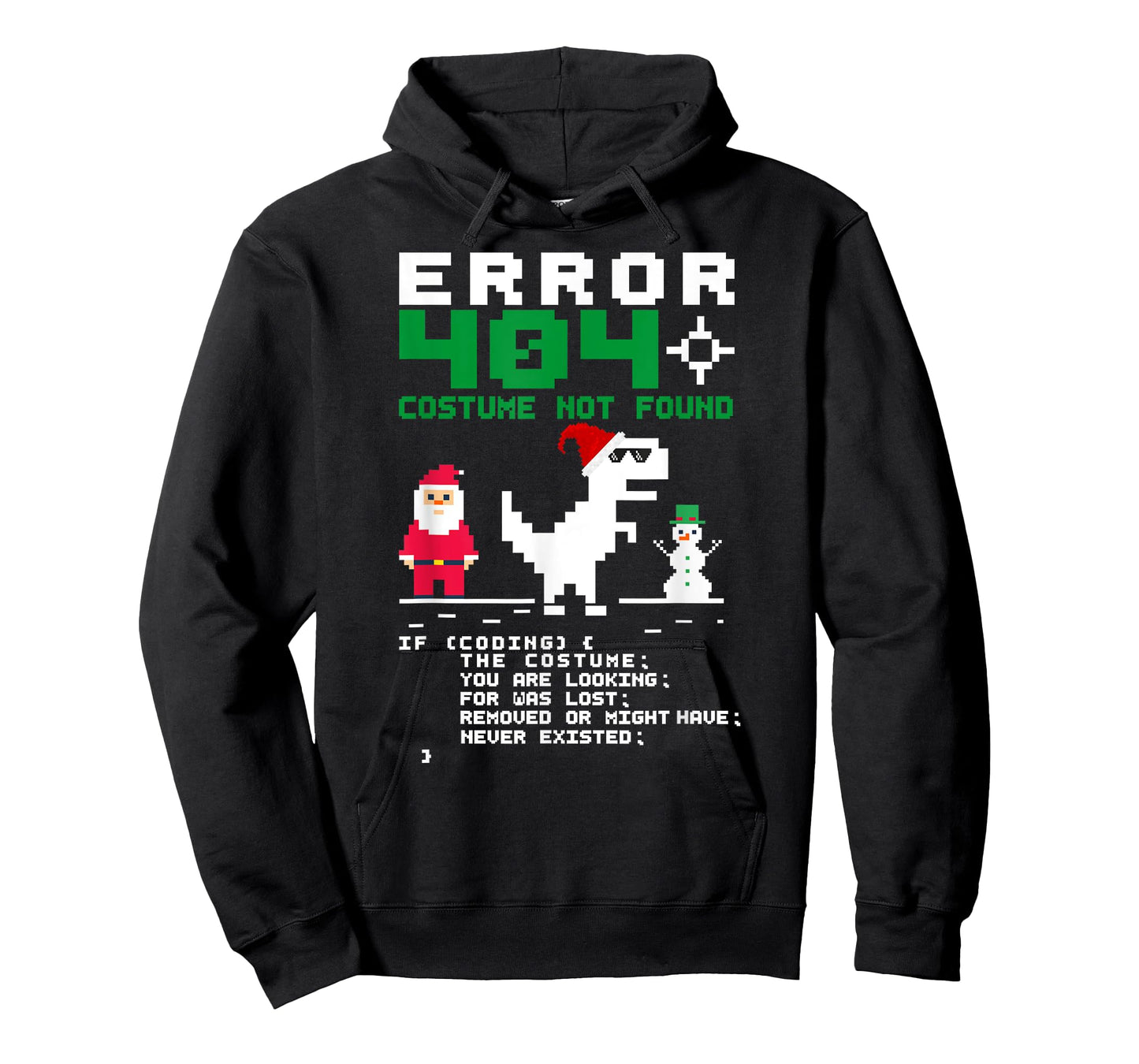 Christmas Error 404 Costume Not Found Coding Programmer Geek T-Shirt