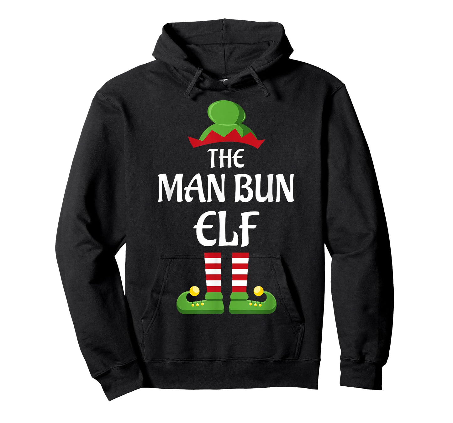 Man Bun Elf Family Matching Group Christmas T-Shirt