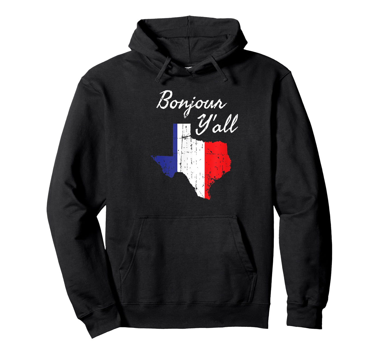 Funny Texas Gifts Bonjour Y'All French Flag Quote T-Shirt