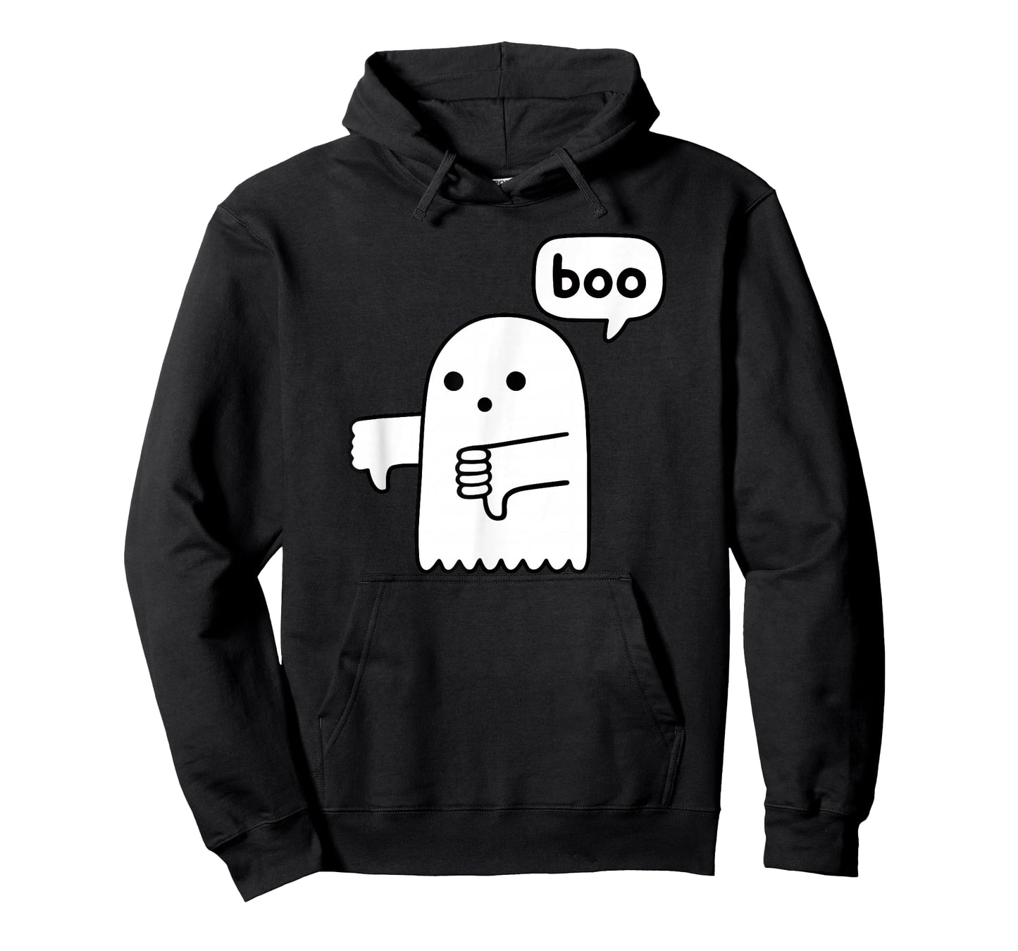 Funny Thumbs Down Ghost Screaming Boo Disapproval T-Shirt