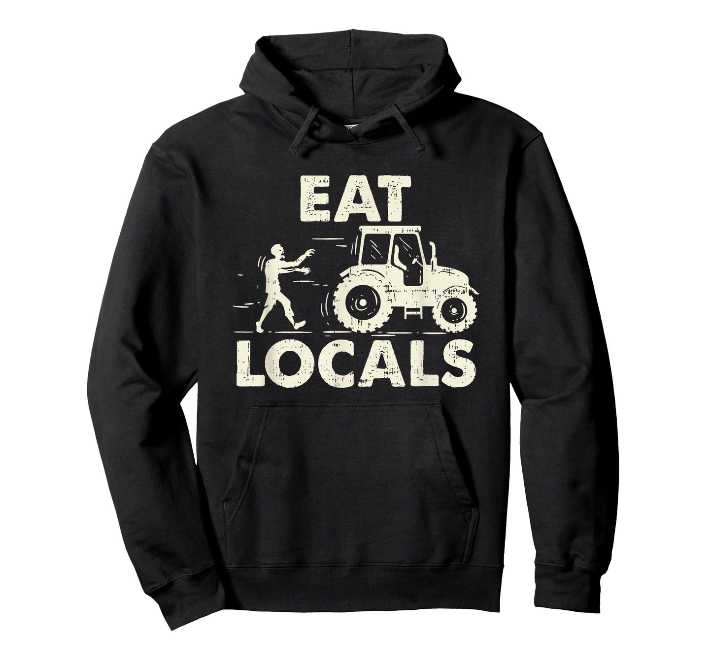 Eat locals - Funny Zombie Farmer Tractor Gift T-Shirt