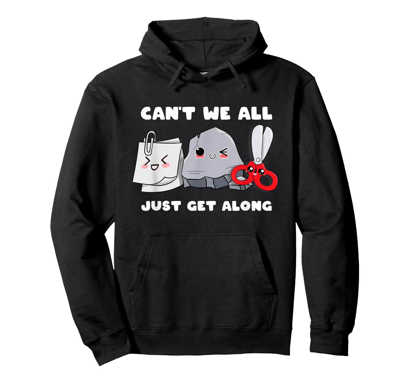 Can't We All Just Get Along Cute Rock Paper Scissors T-Shirt