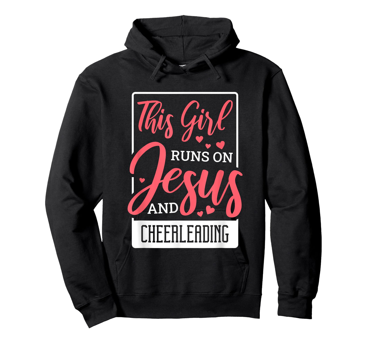 This Girl Runs On Jesus, Cheering Christian Cheerleader T-Shirt