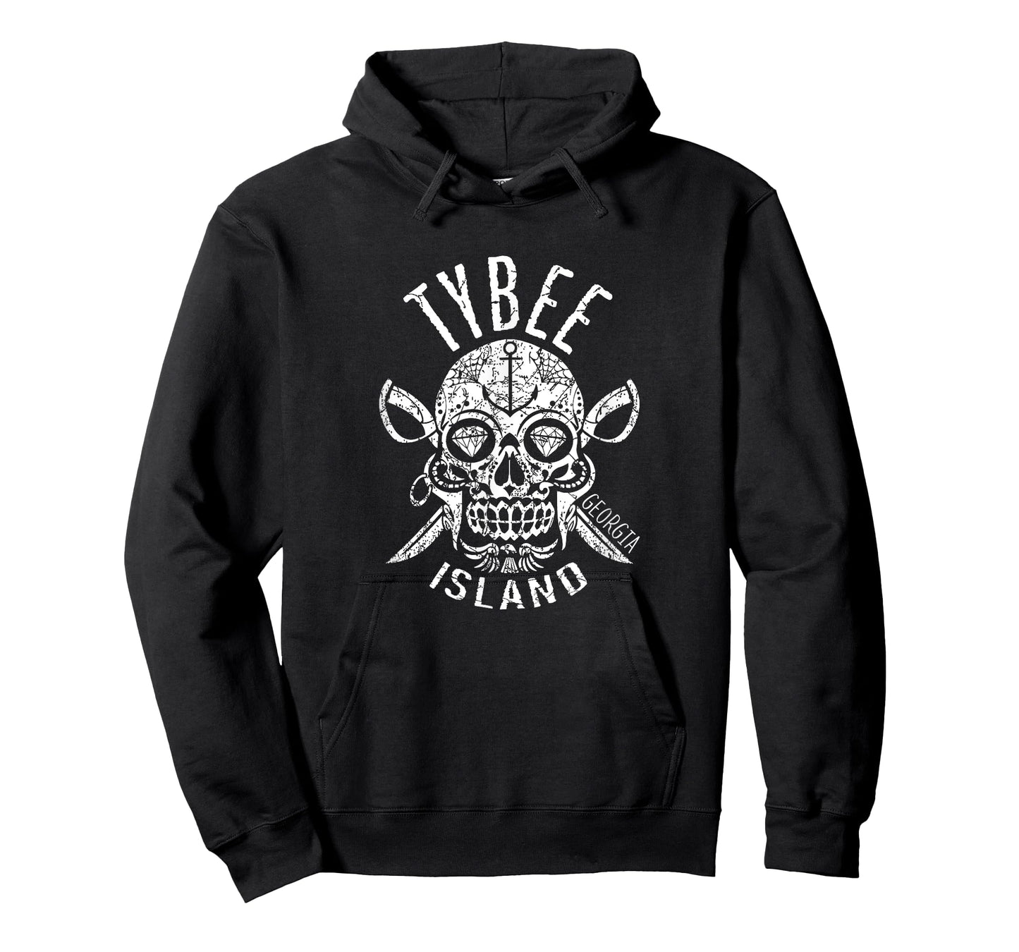 Tybee Island Florida Halloween Sugar Skull, Souvenir T-Shirt