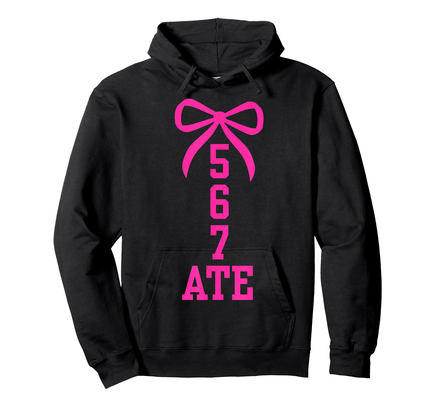 Five Six Seven Ate Cheer Dance Coquette Bow Pink Cheerleader T-Shirt