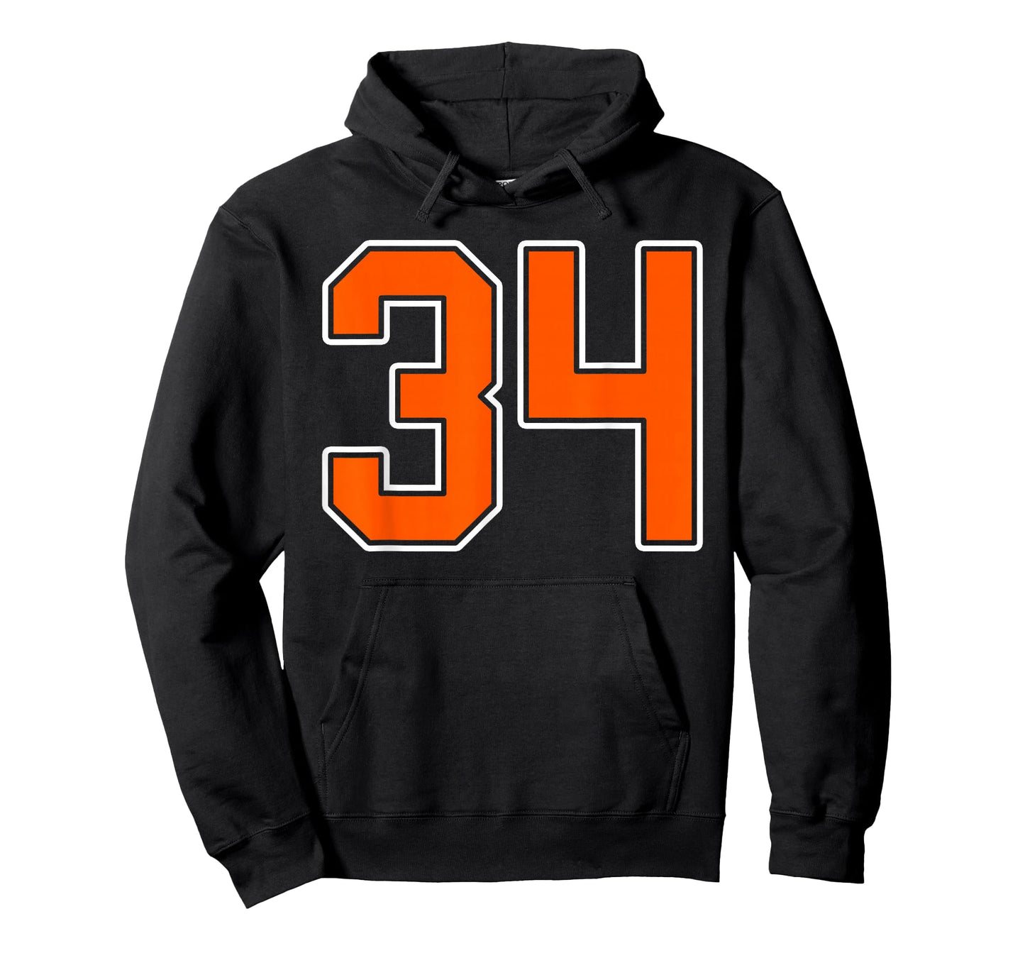 Orange White Number 34 Jersey Player Uniform #34 T-Shirt