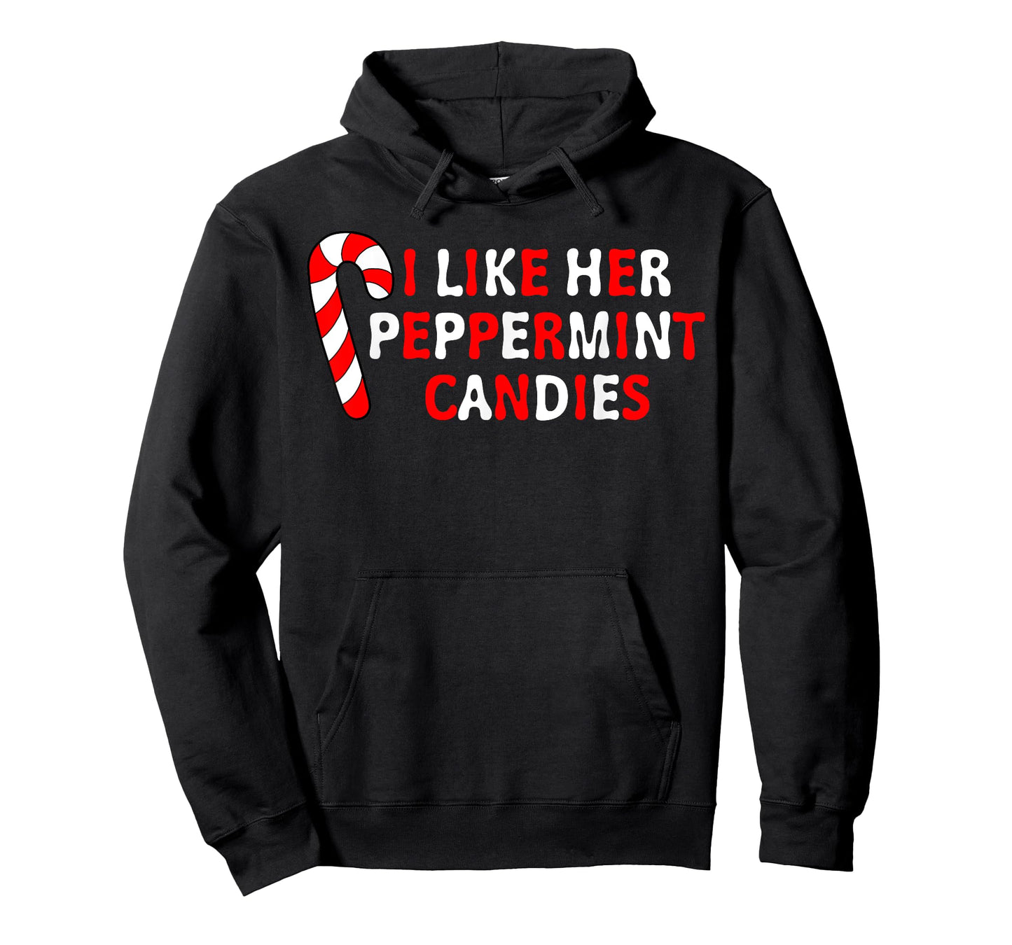 I Like Her Peppermint Candies Funny Couple Pajama Christmas T-Shirt