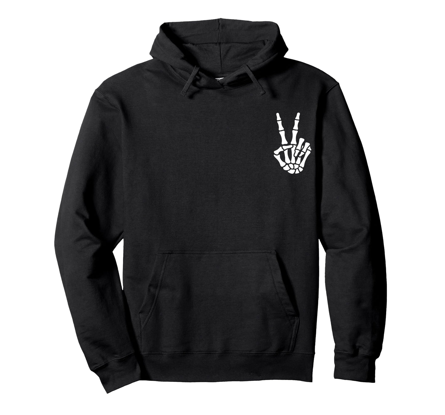 Skeleton Hand Peace Sign Bone Halloween Pocket Skeleton T-Shirt
