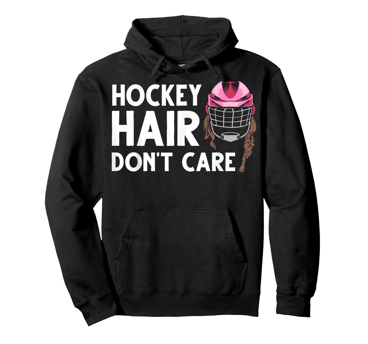 Funny Ice Hockey For Women Girls Field Hockey Helmet Hair T-Shirt
