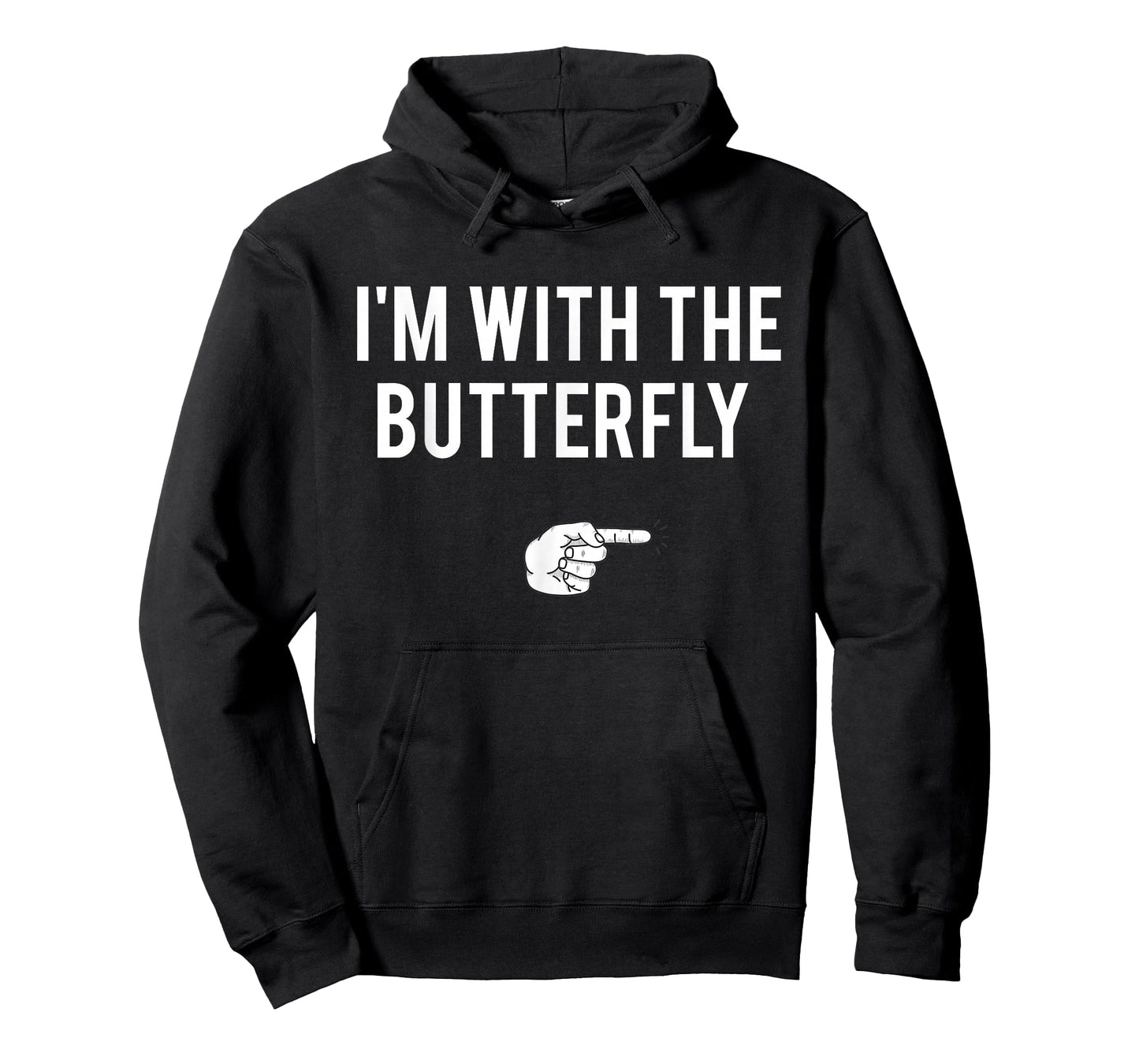 I'm With Butterfly Halloween Costume Party Matching Couple T-Shirt