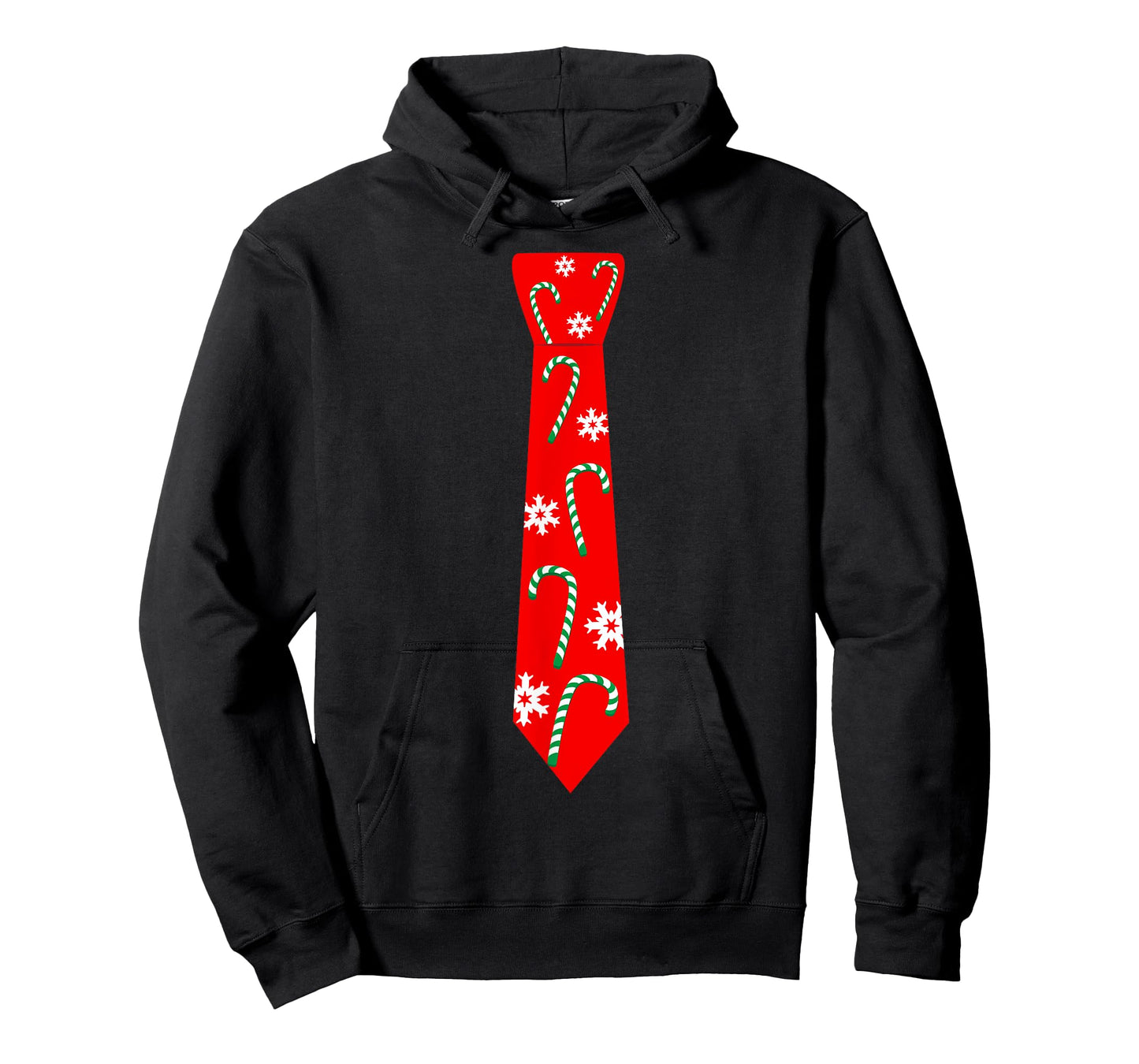 Cute Christmas Neck Tie Tshirt Xmas Design Candy Cane Gift T-Shirt
