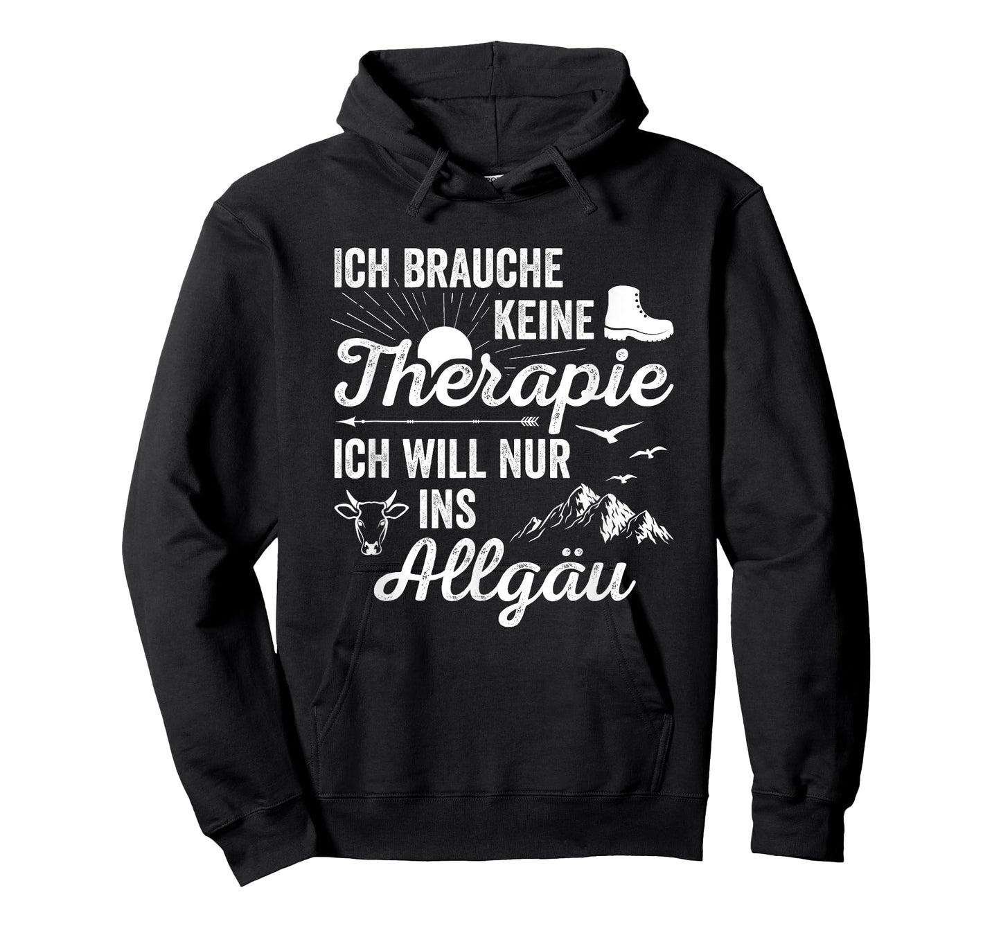 Hiking Ich Brauche Keine Therapie Ich Will Nur Ins Allgäu T-Shirt