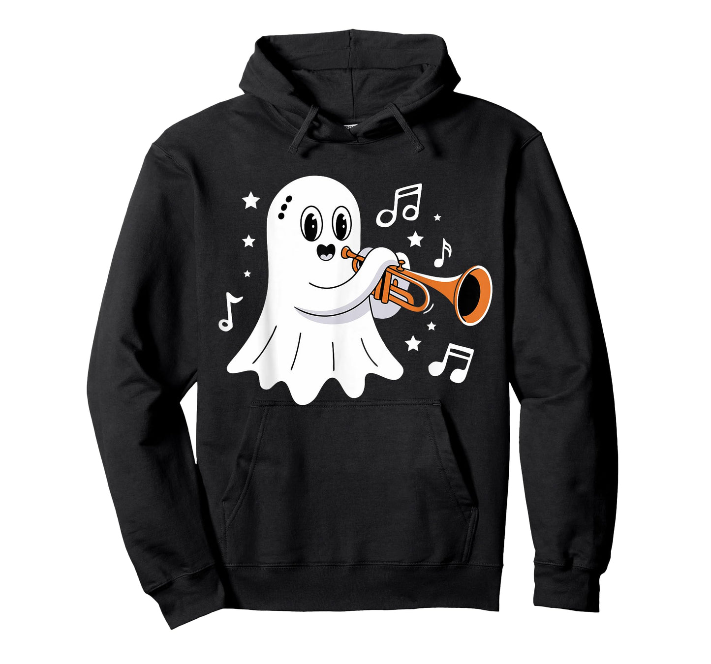 Halloween Ghost Music Teacher Playing Instruments T-Shirt