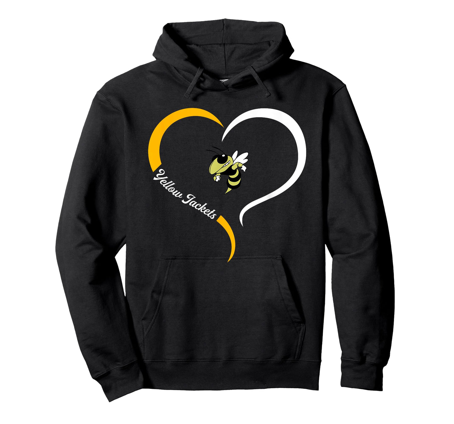 Calhoun Yellow Jackets Logo Half Heart Slogan HS T-Shirt