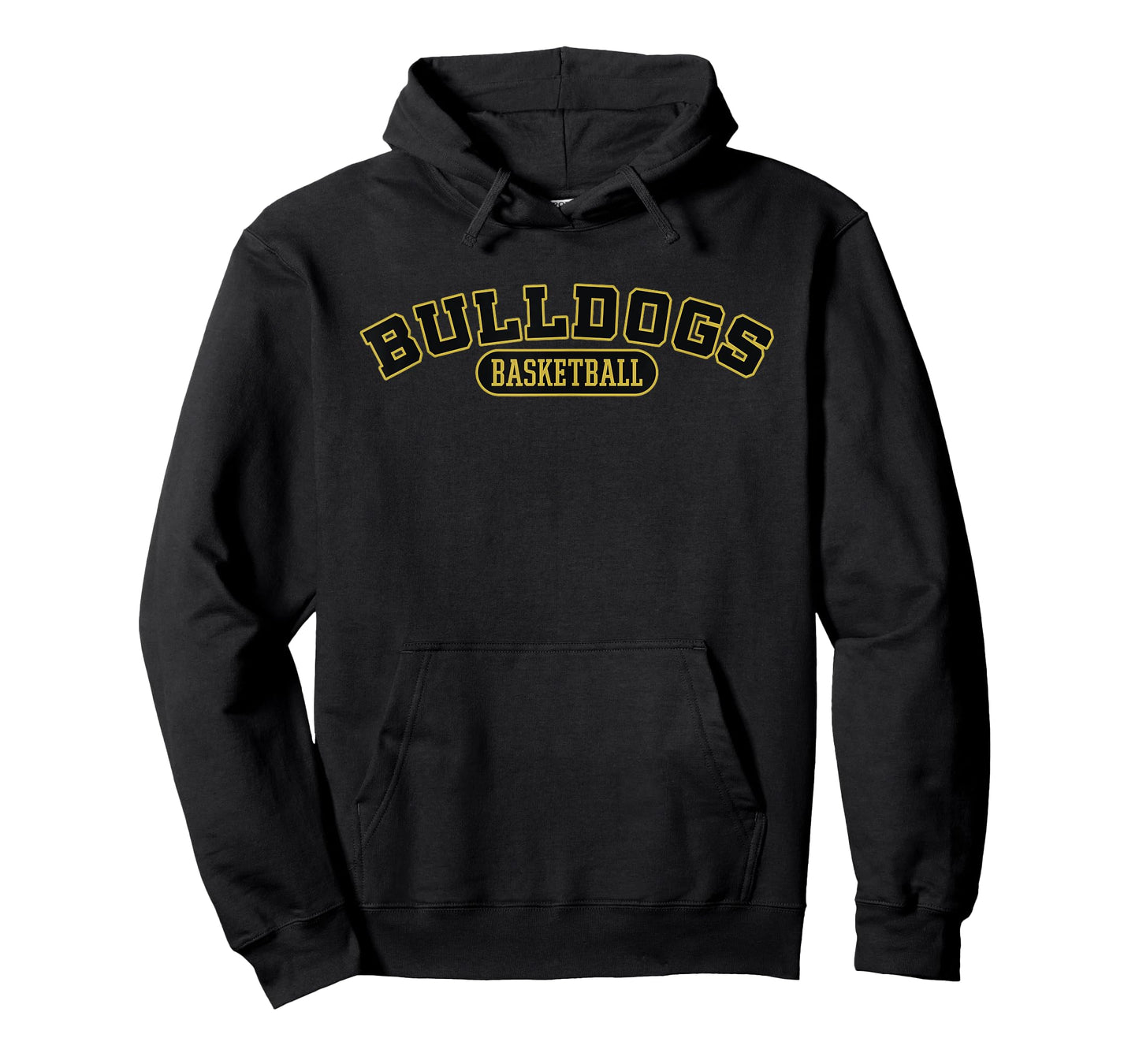 Gold Black Bulldogs Basketball Mascot - For Basketball Team T-Shirt