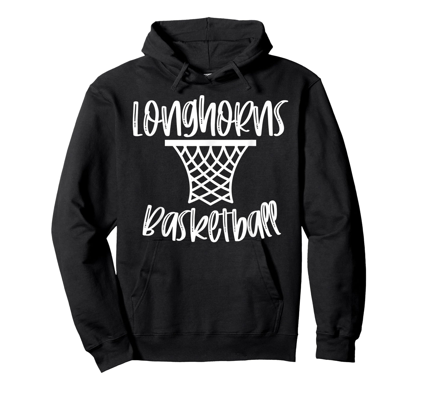 Longhorns Basketball Team Mascot School Spirit Game Night T-Shirt
