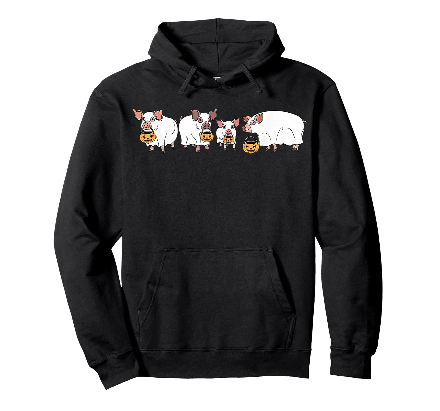 Spooky Pigs Ghost Halloween Farm Animals Autumn Pumpkin T-Shirt