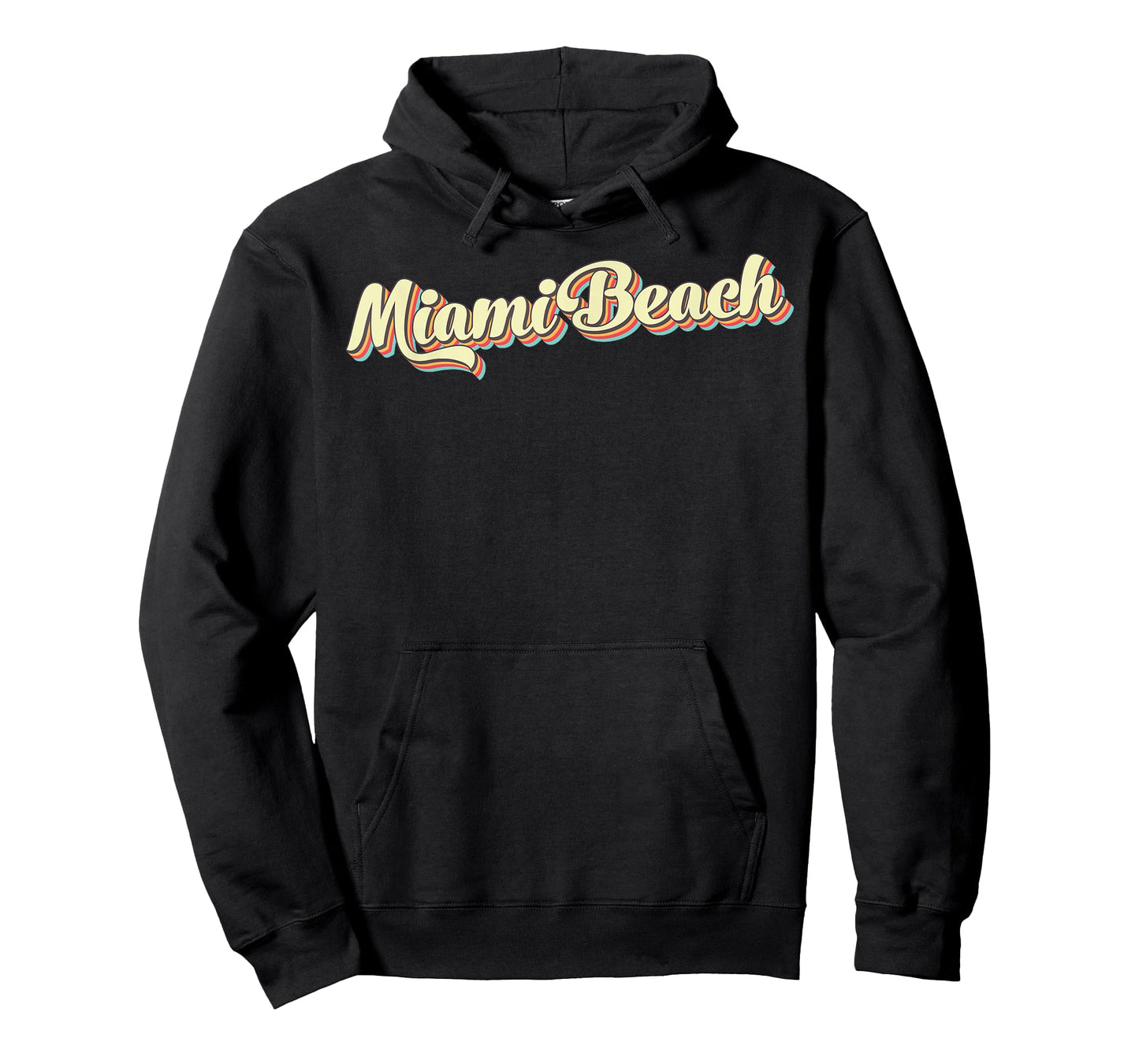 Miami Beach TShirt Retro Art Baseball Font Vintage T-Shirt