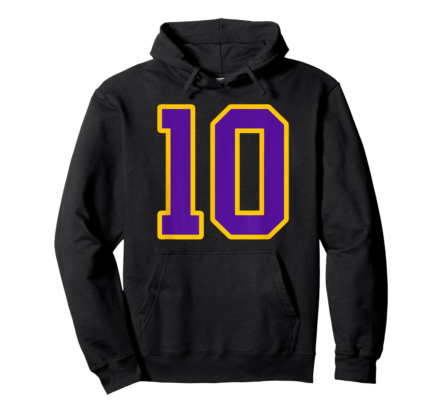 Purple and Gold Number 10 Jersey Player Uniform #10 Fan T-Shirt