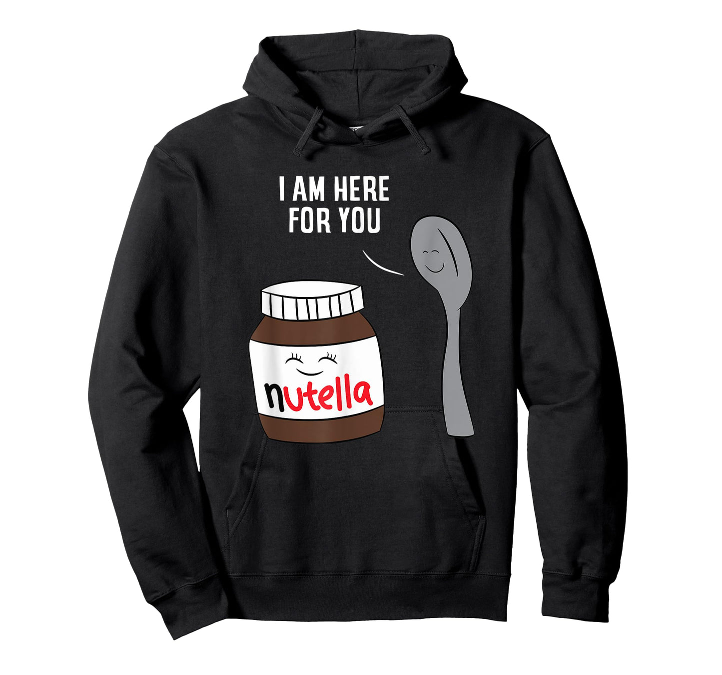 DQK Men's Valentine's Day Nutella T-Shirt, Black, Small