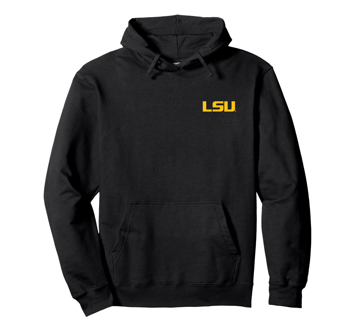 LSU Tigers Front/Back State Paw Black Officially Licensed T-Shirt
