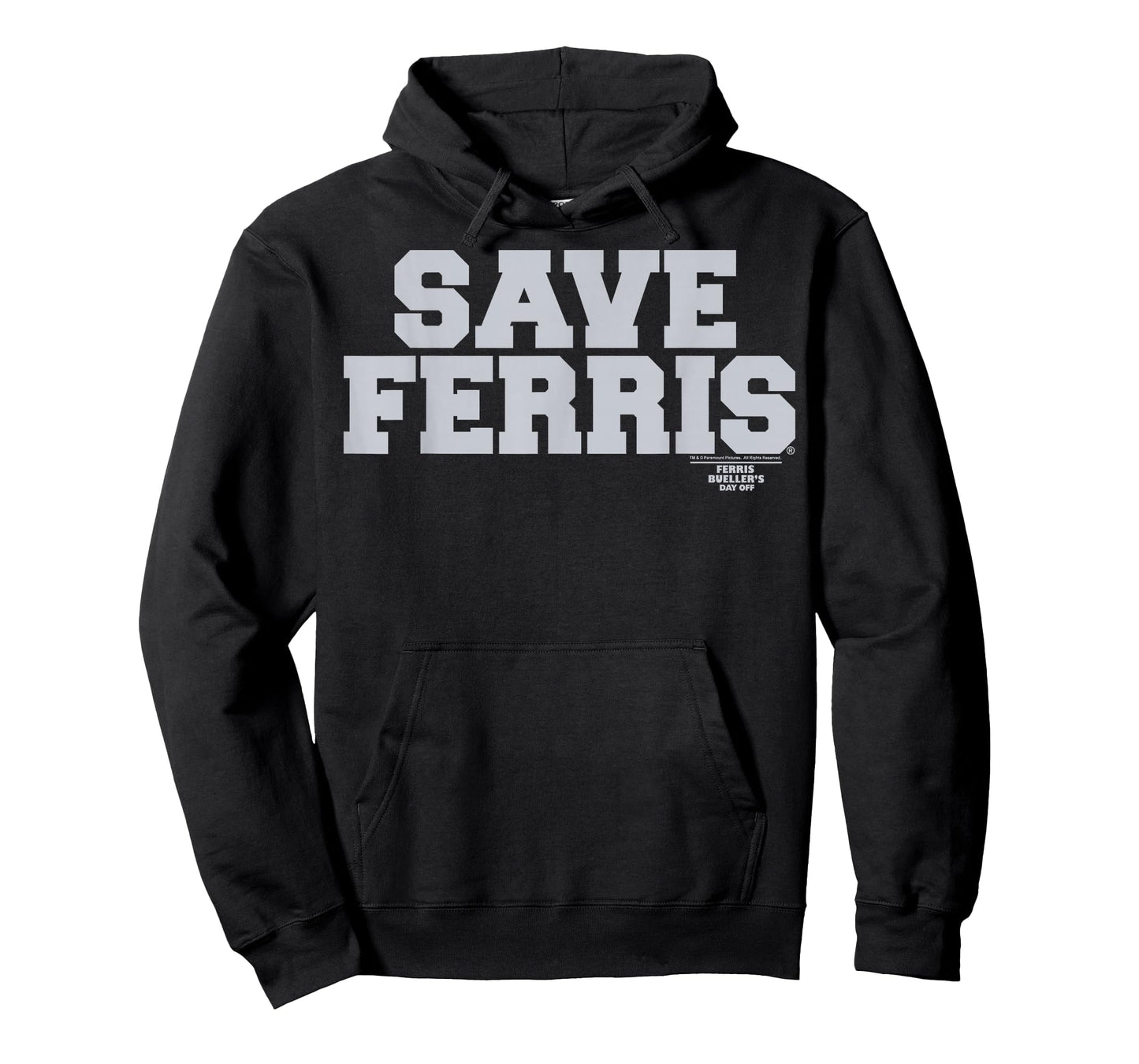 Ferris Bueller's Day Off Save Ferris Bold Gray Text T-Shirt