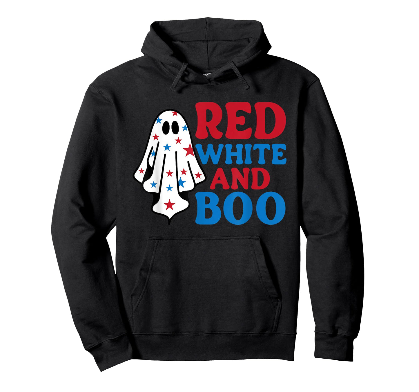 4th of July Ghost, Red White and Boo Patriotic Halloween USA T-Shirt