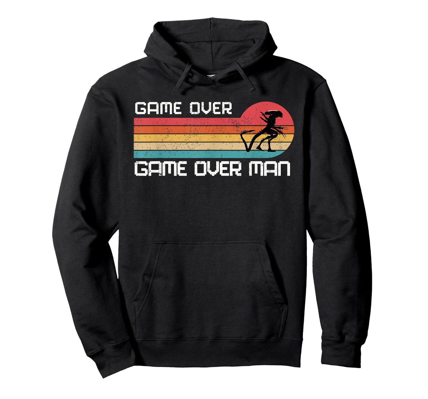Novawarez Alien Game Over Man Unisex-Adults T-Shirt Black Small Alien-Themed Halloween T-Shirt