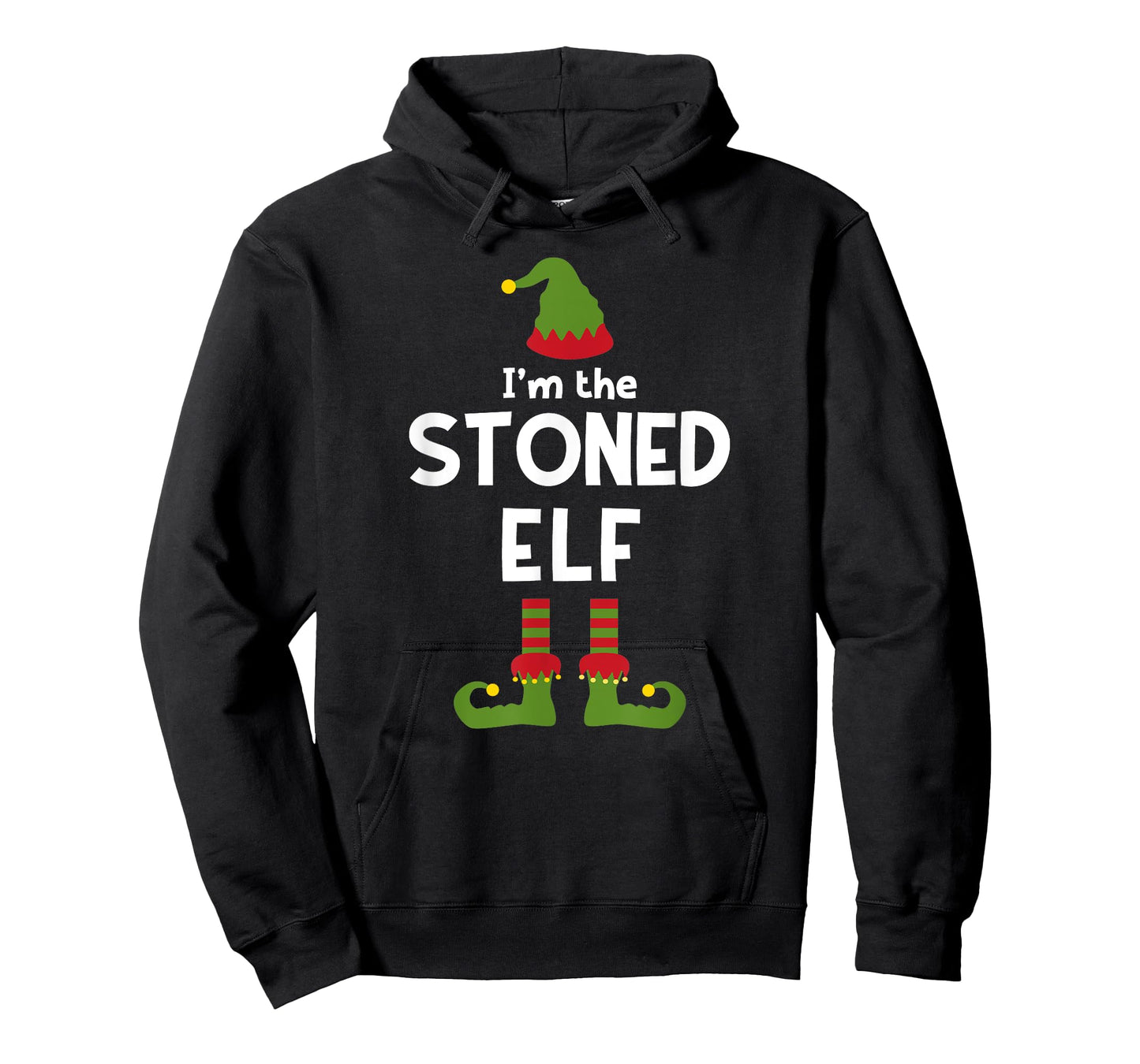 Stoned Elf Funny Marijuana Christmas Party Pajama Cannabis T-Shirt