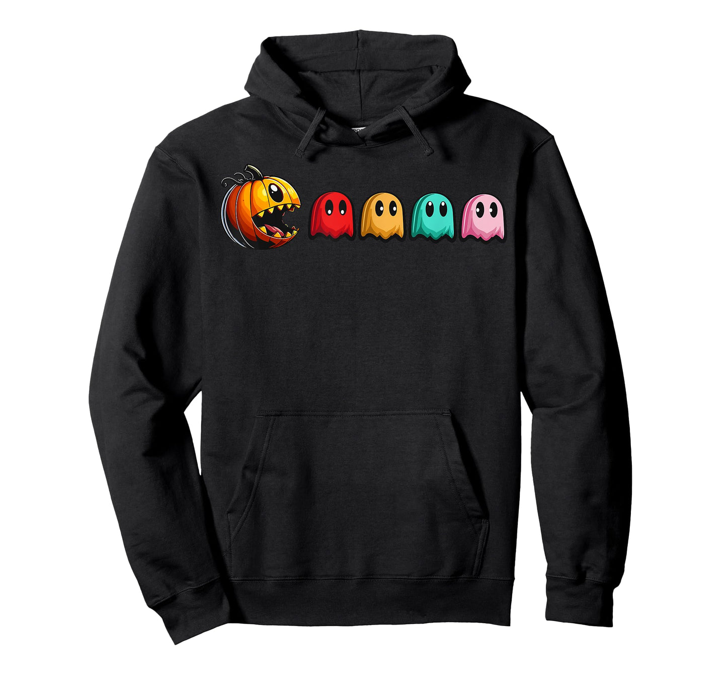 Halloween Pumpkin vs. Ghosts Retro Video Game T-Shirt