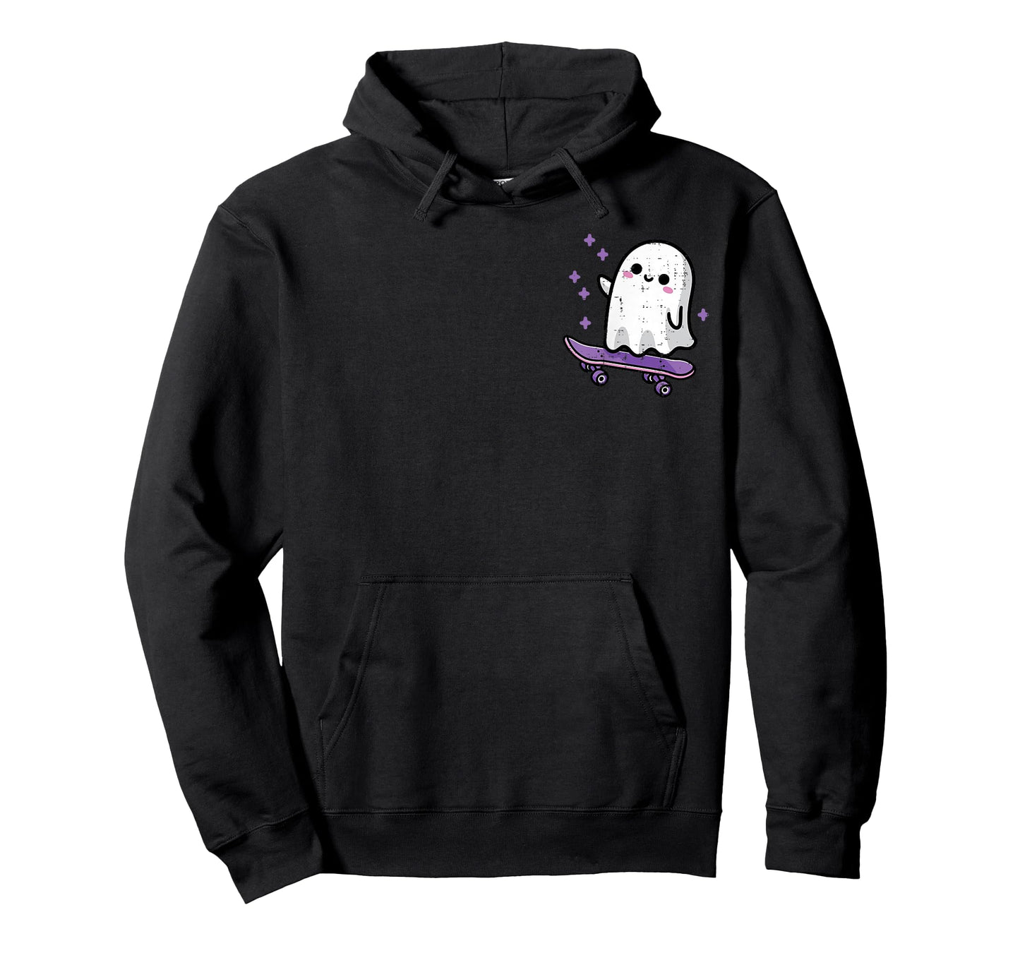 Halloween Ghost Skateboard Pocket Cool Costume Men Boys Kids T-Shirt