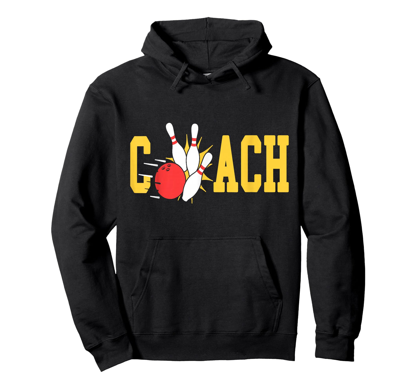 Bowling Coach Retro Strike Pins Ball Sports Team Fun T-Shirt
