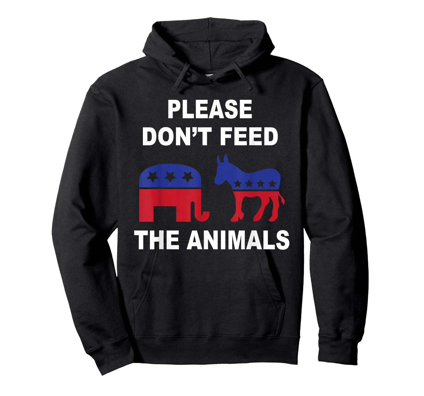 Don't Feed The Animals Funny Voting Elephant Donkey T-Shirt T-Shirt